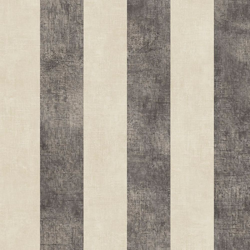 Patton Wallcoverings SD36157 Simply Stripes 3 Stripe with Texture Wallpaper in Beige, Black, Linen, Ebony